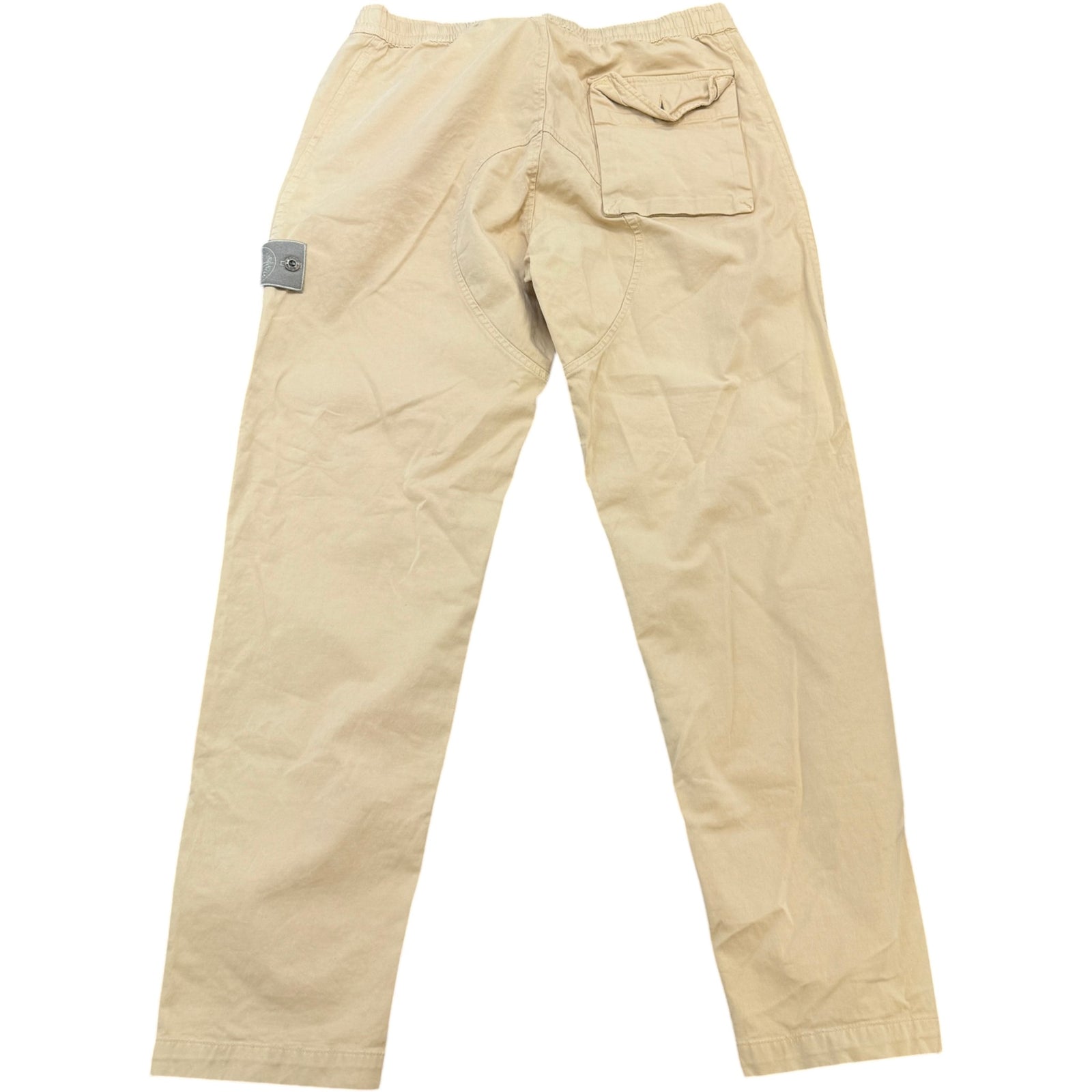 Men's Applique Logo Trousers Beige Size L / W34 - Photo 2