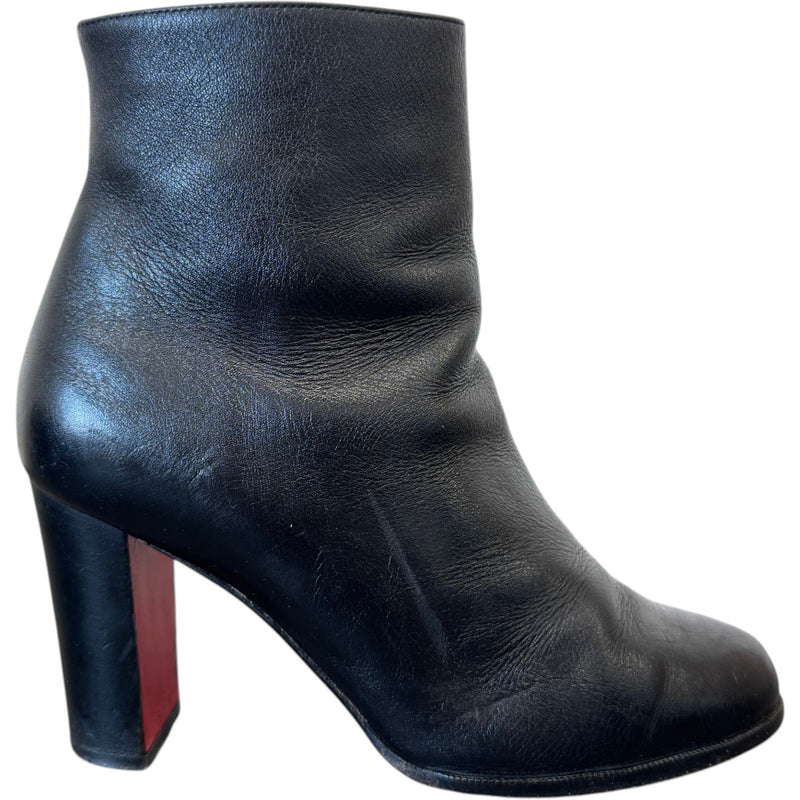 Women's Ankle Block Heel Boots Black Size UK 2.5 / EU 35.5