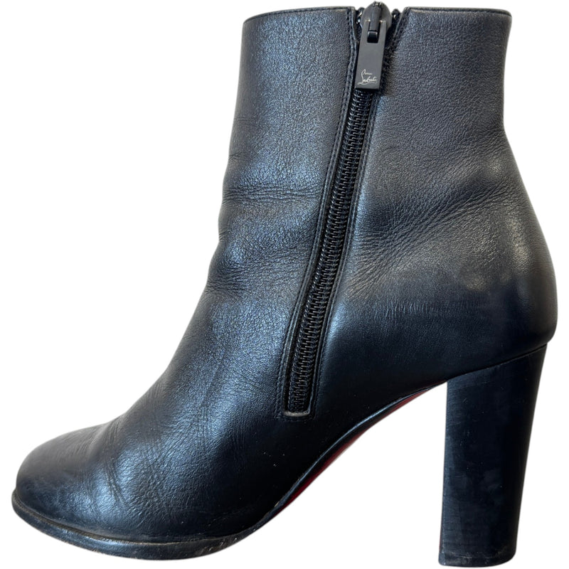 Women's Ankle Block Heel Boots Black Size UK 2.5 / EU 35.5