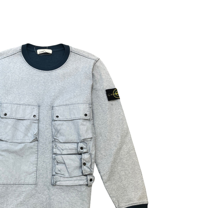 Men's Tela Plated Sweatshirt Blue Size S