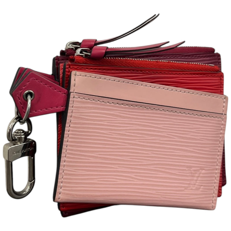 Women's Epi Trio Pass Card Case Purse Pink