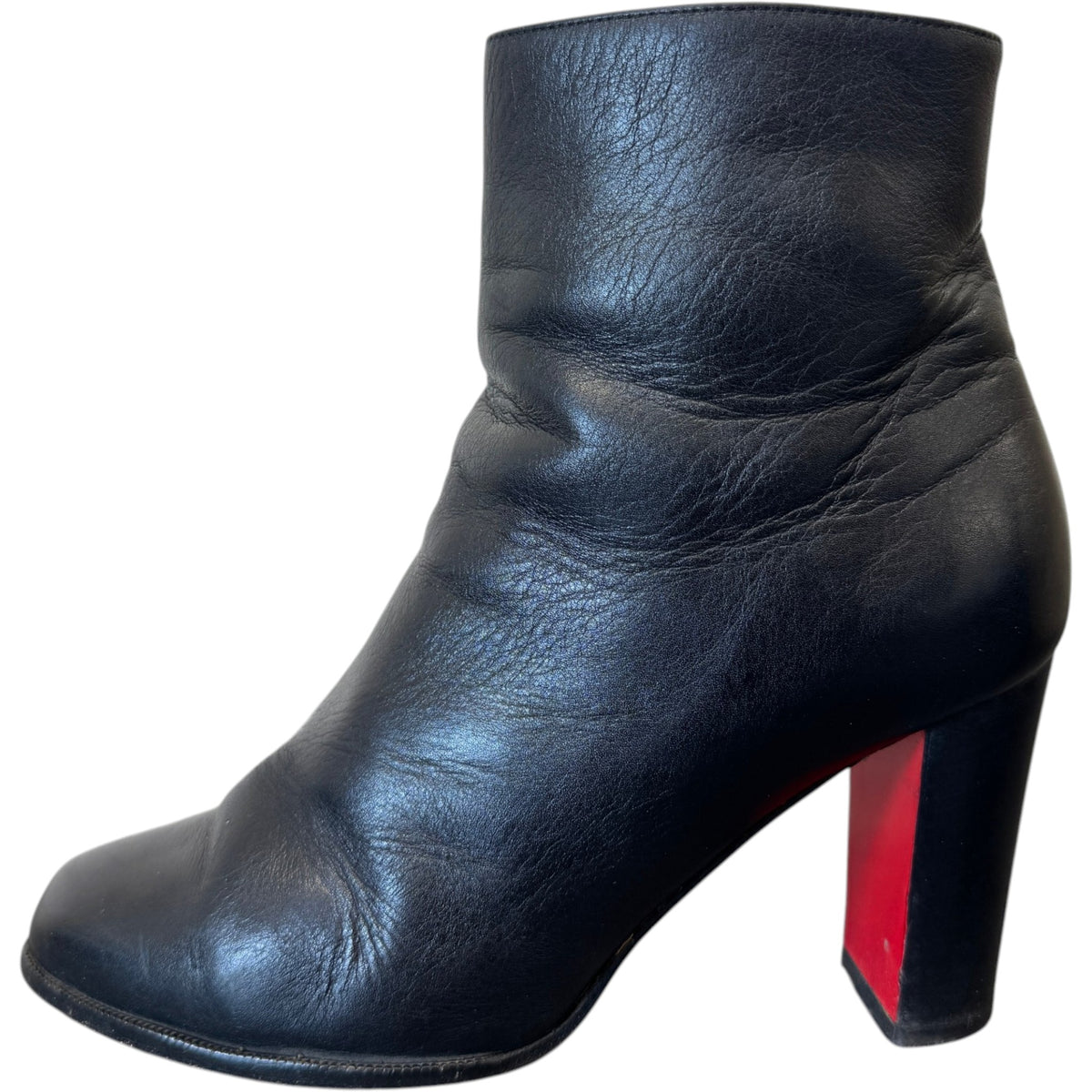 Women's Ankle Block Heel Boots Black Size UK 2.5 / EU 35.5 - Photo 4