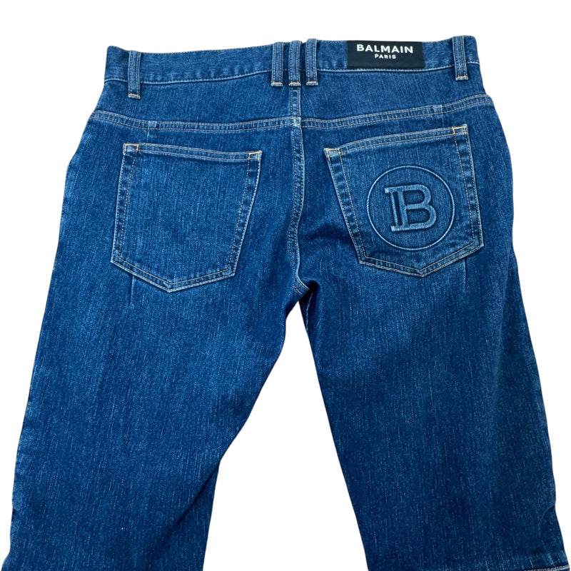 Men's Biker Jeans Blue Size M / W32