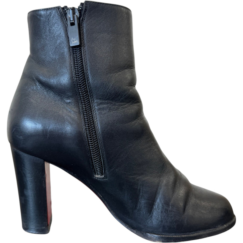 Women's Ankle Block Heel Boots Black Size UK 2.5 / EU 35.5