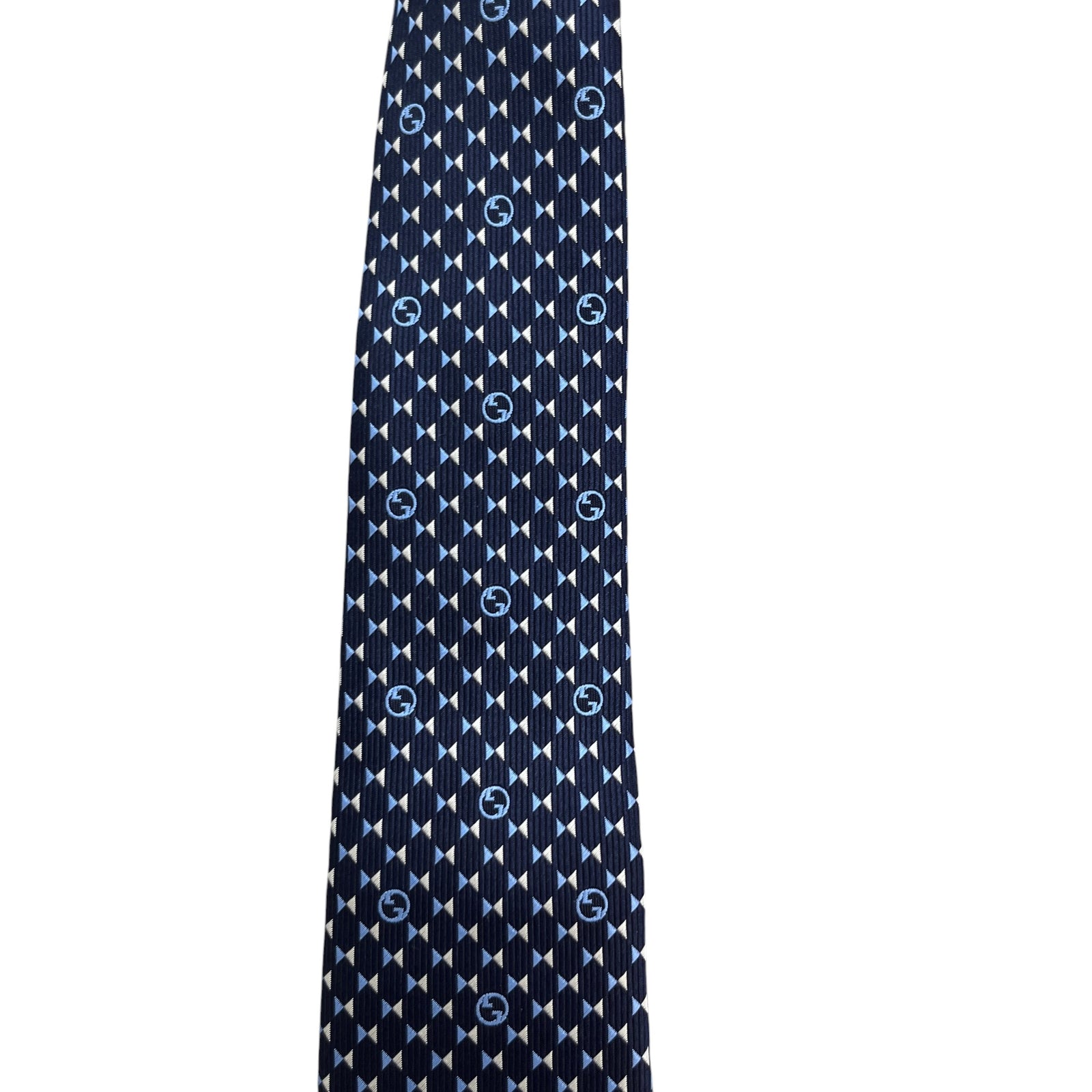 Men's Interlocking G Tie Navy - Photo 3