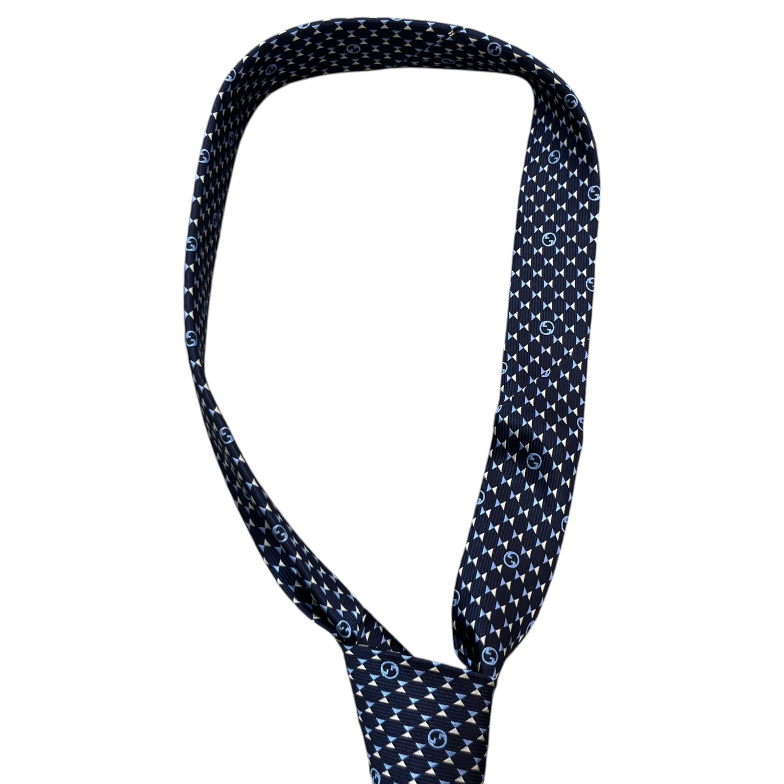 Men's Interlocking G Tie Navy - Photo 4