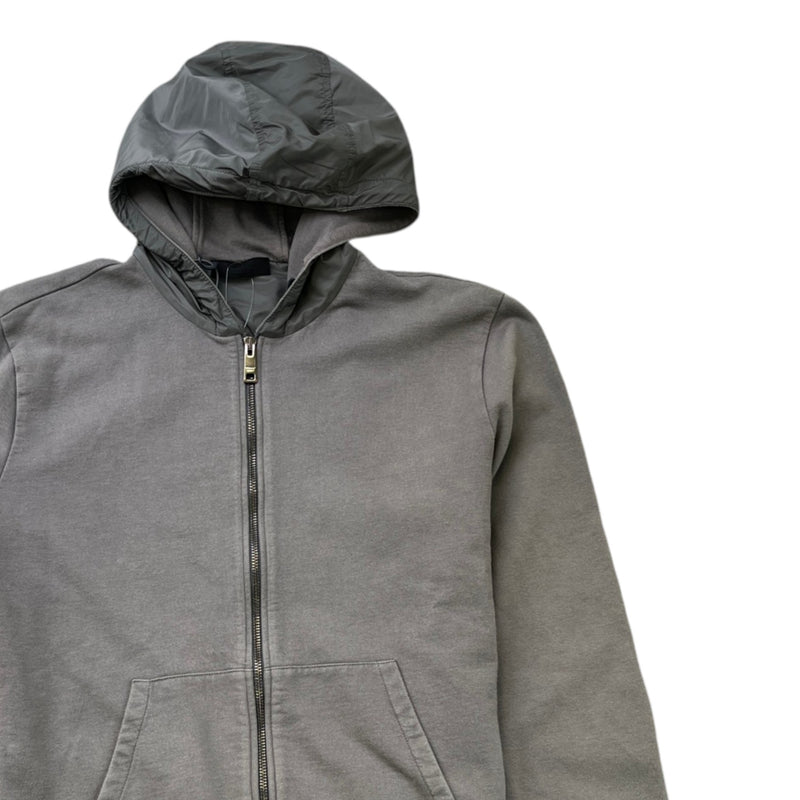 Men's Rubber Logo Hoodie Grey Size M