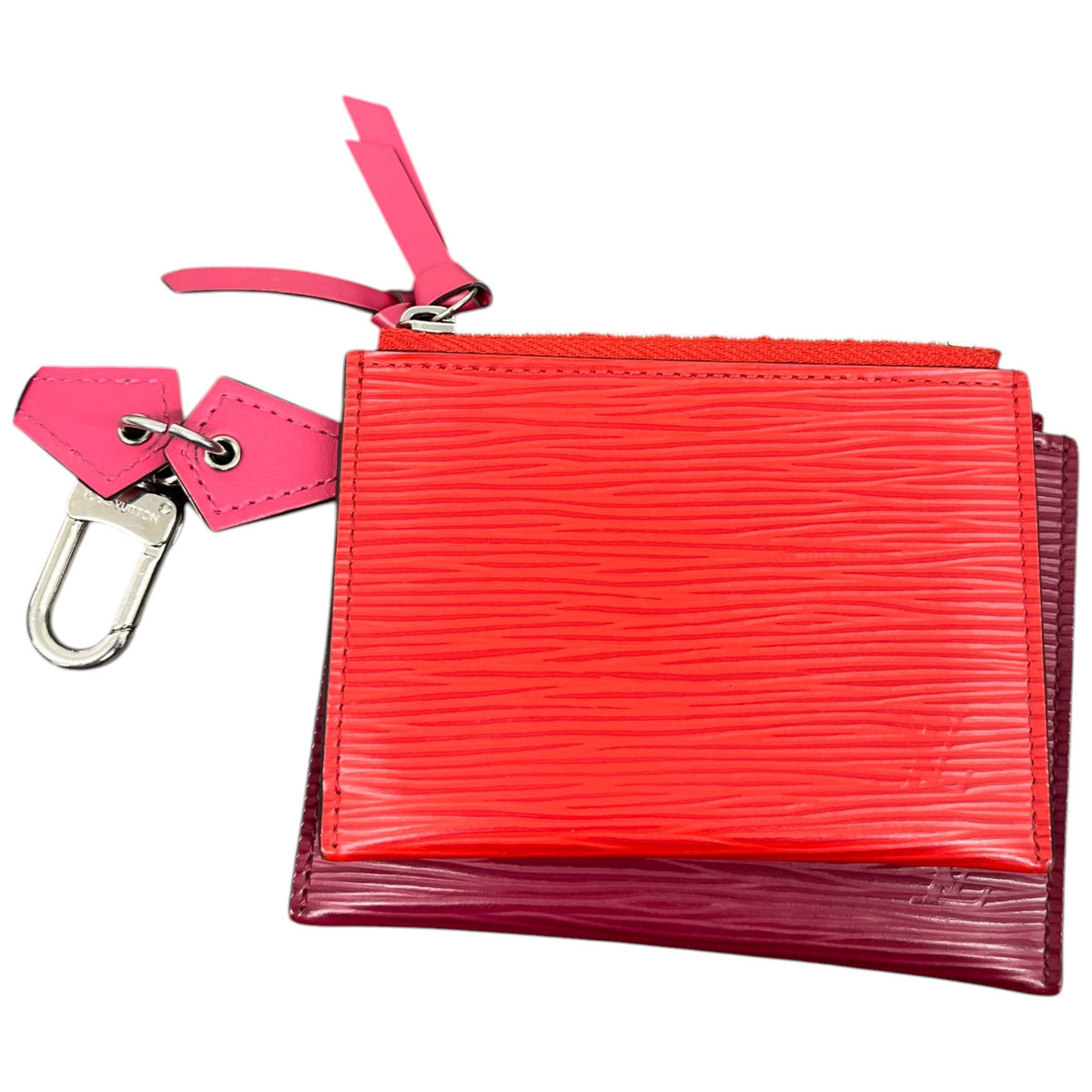 Women's Epi Trio Pass Card Case Purse Pink - Photo 8