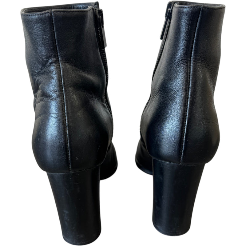 Women's Ankle Block Heel Boots Black Size UK 2.5 / EU 35.5