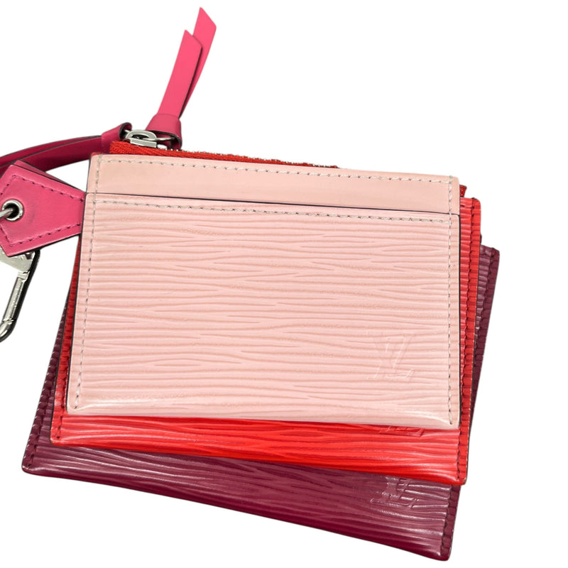 Women's Epi Trio Pass Card Case Purse Pink