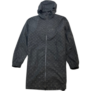 Men's Mid-Length Monogram Nylon Windbreaker Black Size IT 52 / XL