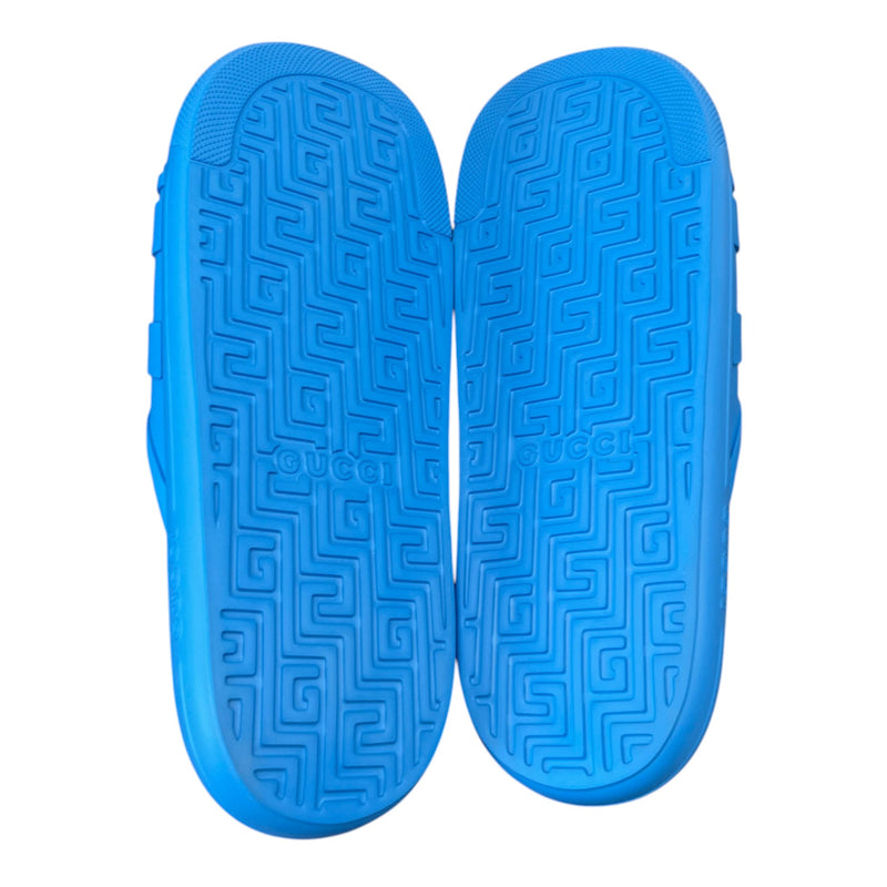 Men's Interlocking G Slides Blue Size EU 44 / UK 10