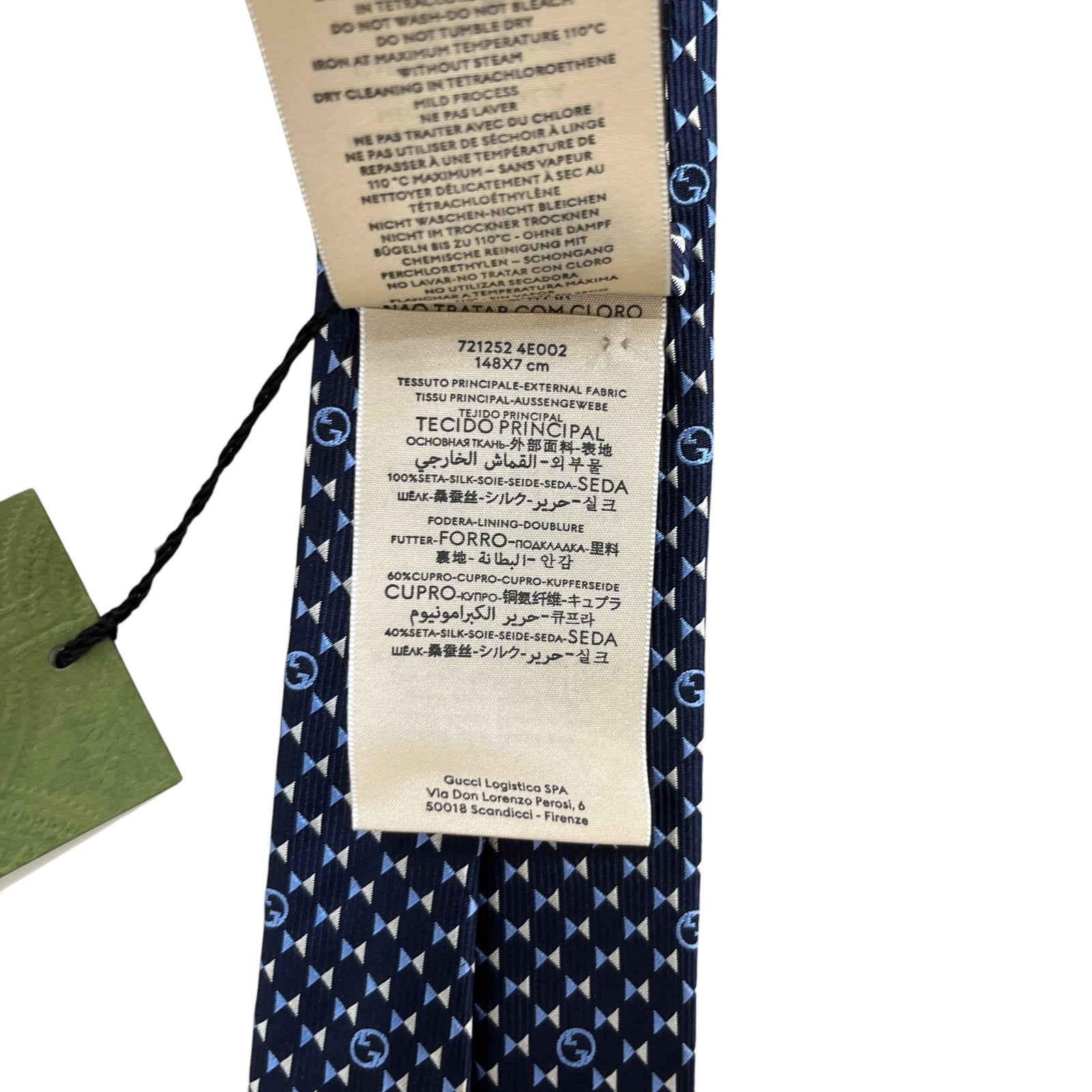 Men's Interlocking G Tie Navy - Photo 8