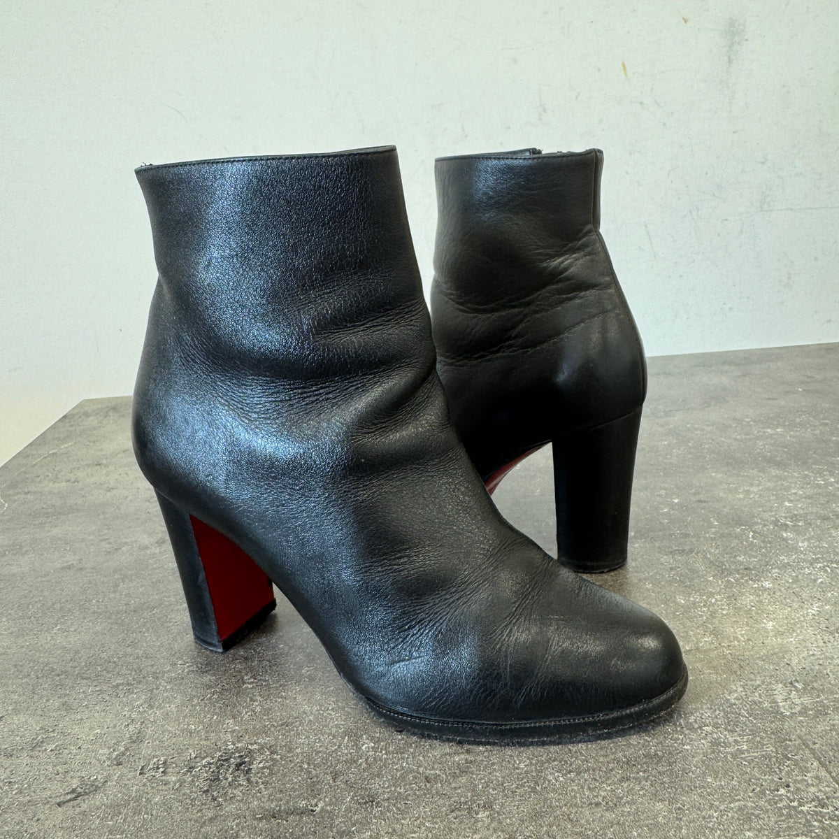 Women's Ankle Block Heel Boots Black Size UK 2.5 / EU 35.5 - Photo 12