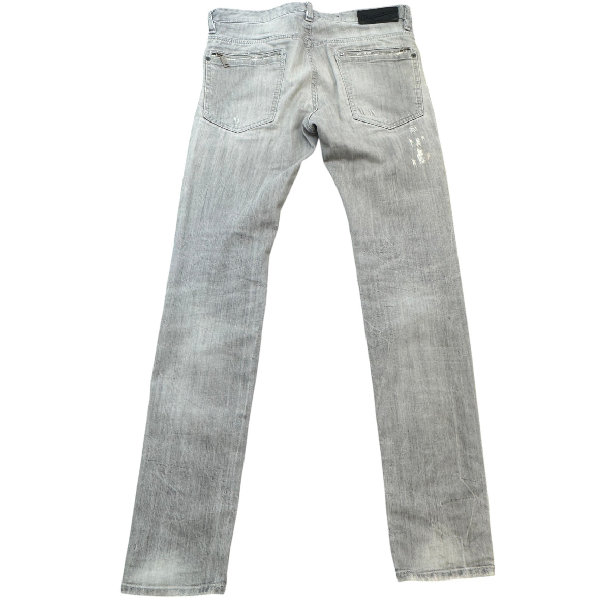 Men's Distressed Washed Jeans Grey Size M / W32 - Photo 2