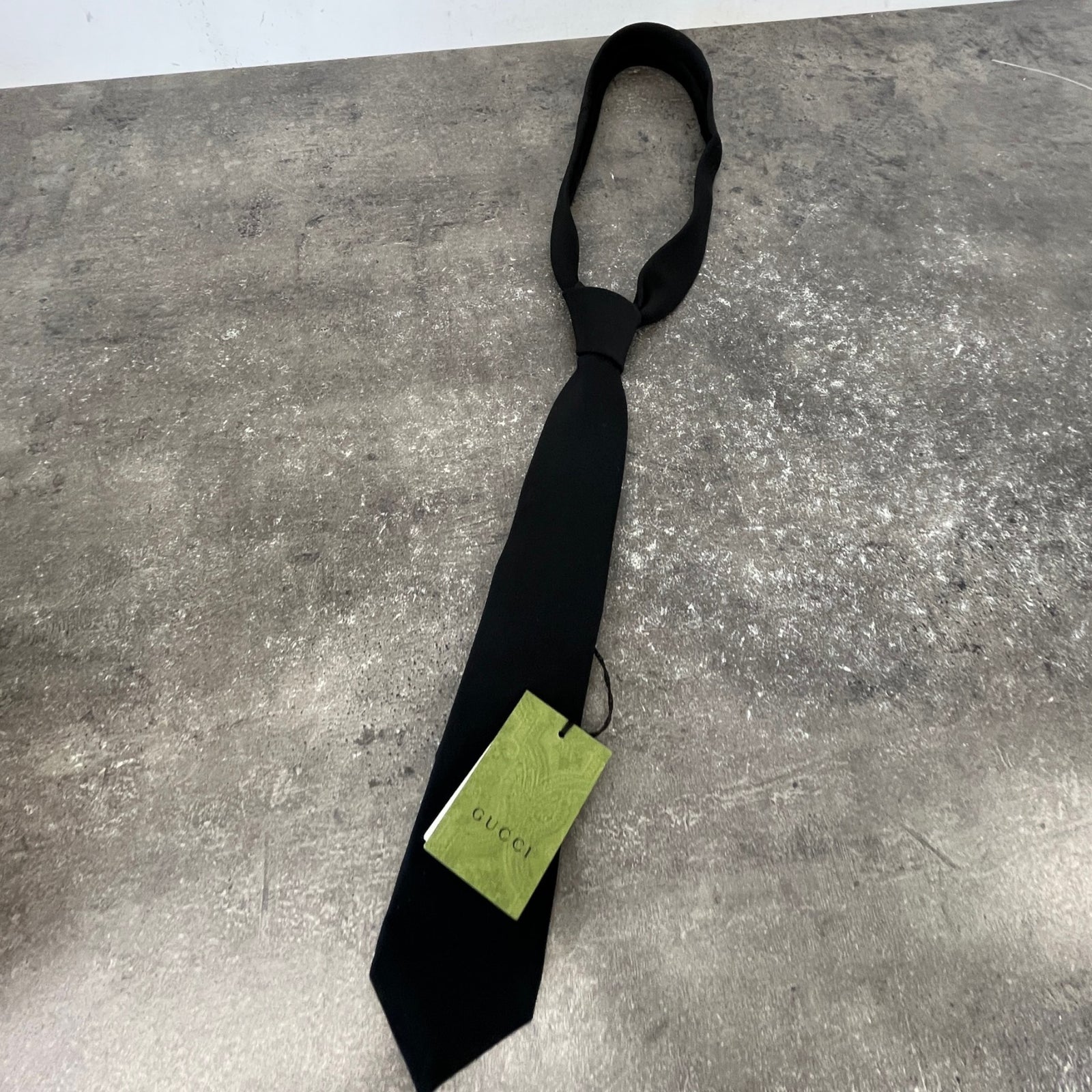 Men's Plain Smart Tie Black - Photo 8