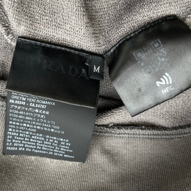 Men's Rubber Logo Hoodie Grey Size M