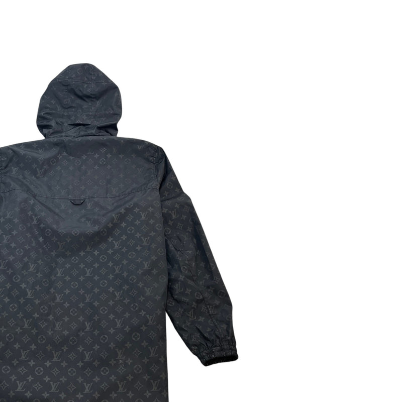 Men's Mid-Length Monogram Nylon Windbreaker Black Size IT 52 / XL