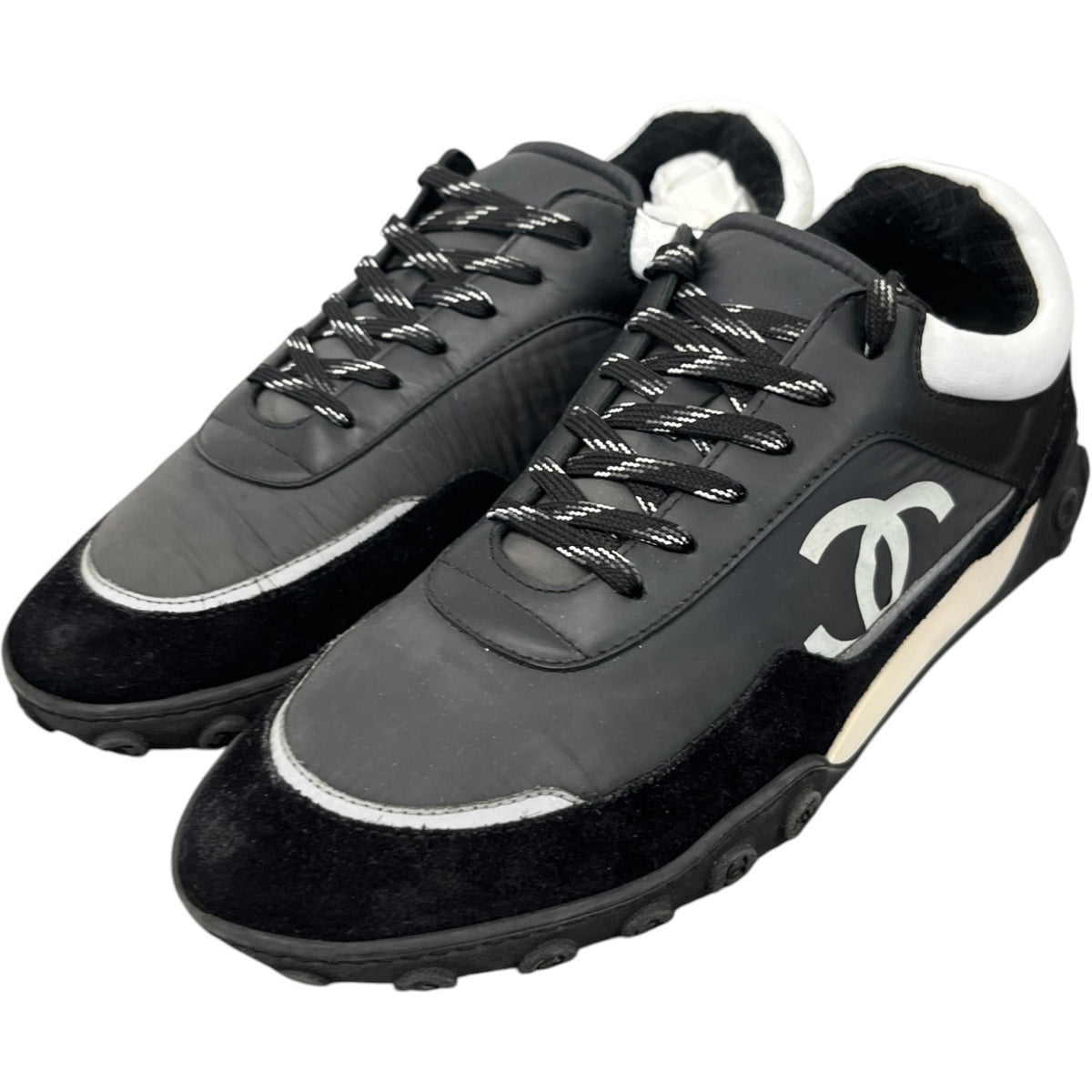 Men's CC Logo Low Trainers Black Size UK 7.5 / EU 41.5 - Photo 8