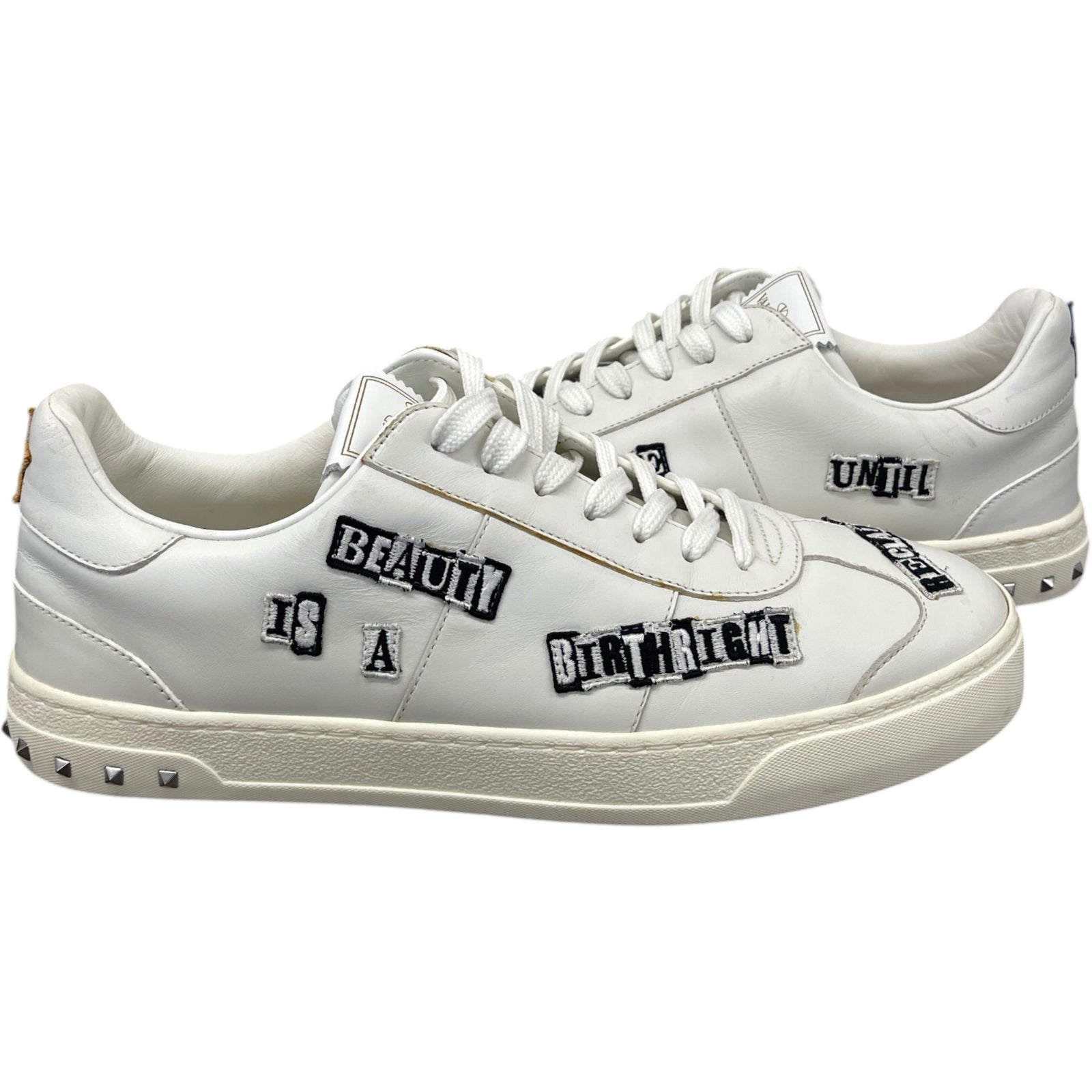 Men's X Jamie Reid Fly Crew Punk Poem Low Trainers White Size EU 41 / UK 7 - Photo 3