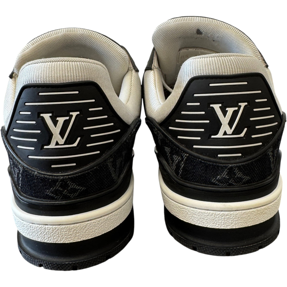 Men's LV Denim Low Trainers Black Size UK 8 / EU 42 - Photo 9