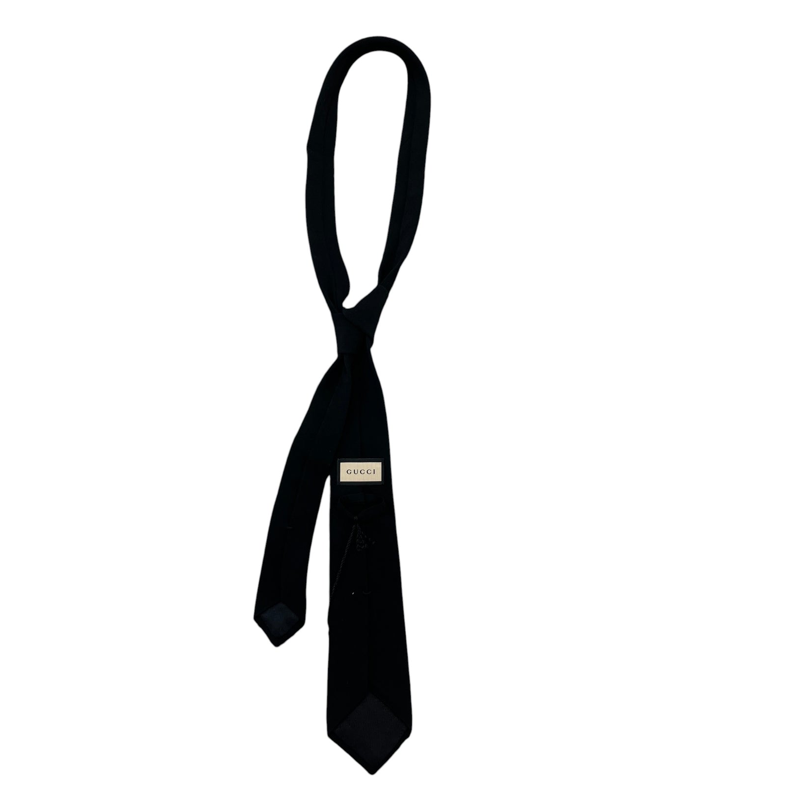 Men's Plain Smart Tie Black - Photo 2