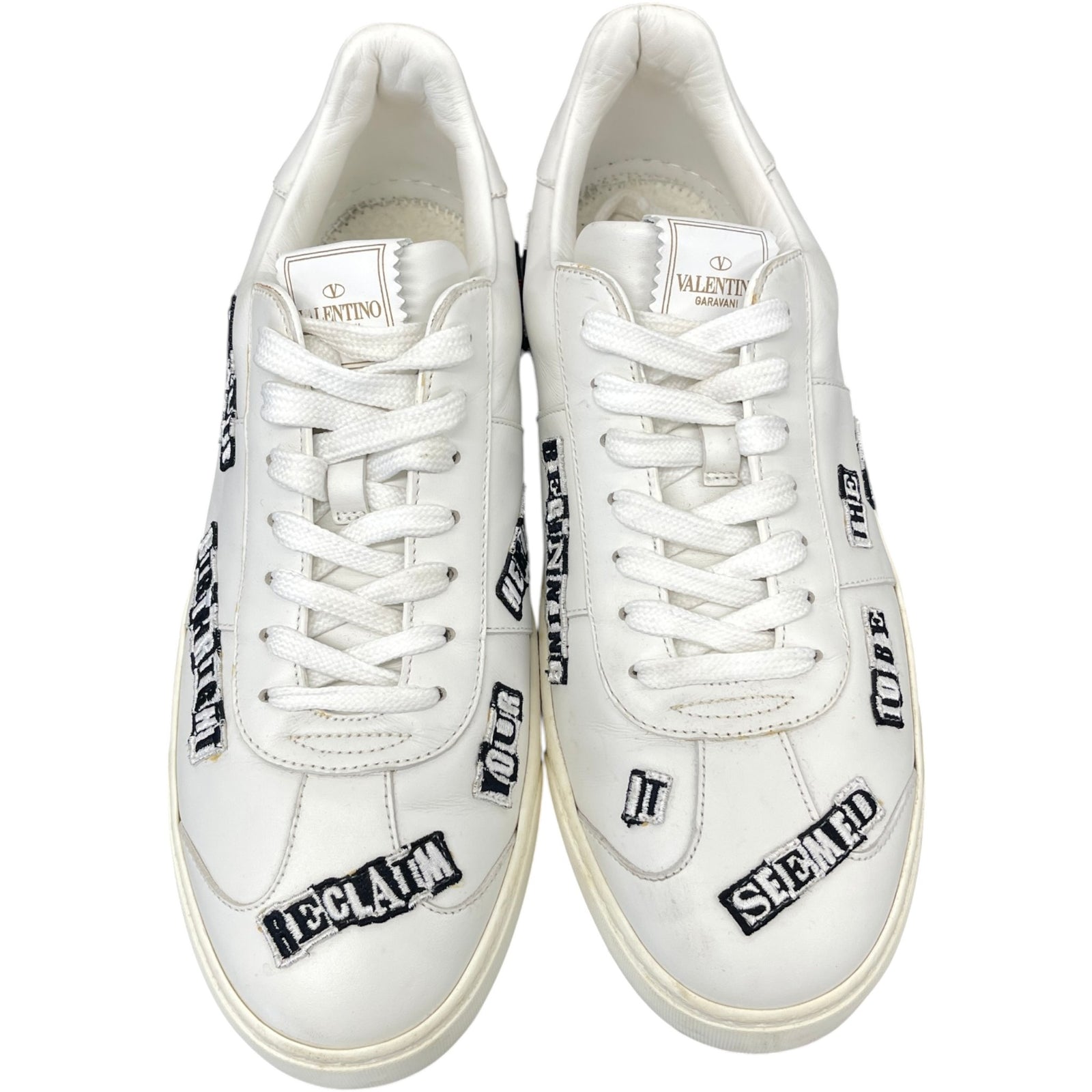 Men's X Jamie Reid Fly Crew Punk Poem Low Trainers White Size EU 41 / UK 7 - Photo 6