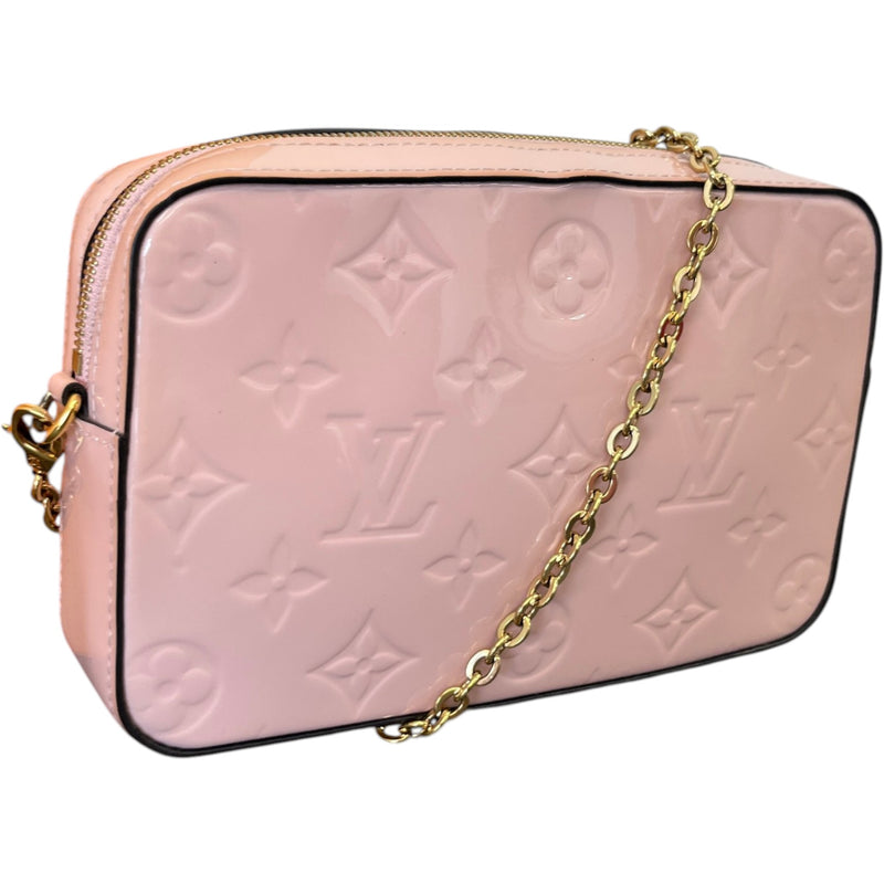 Women's Monogram Vernis Camera Pouch Bag Pink