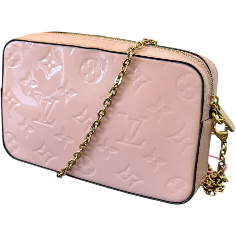 Women's Monogram Vernis Camera Pouch Bag Pink