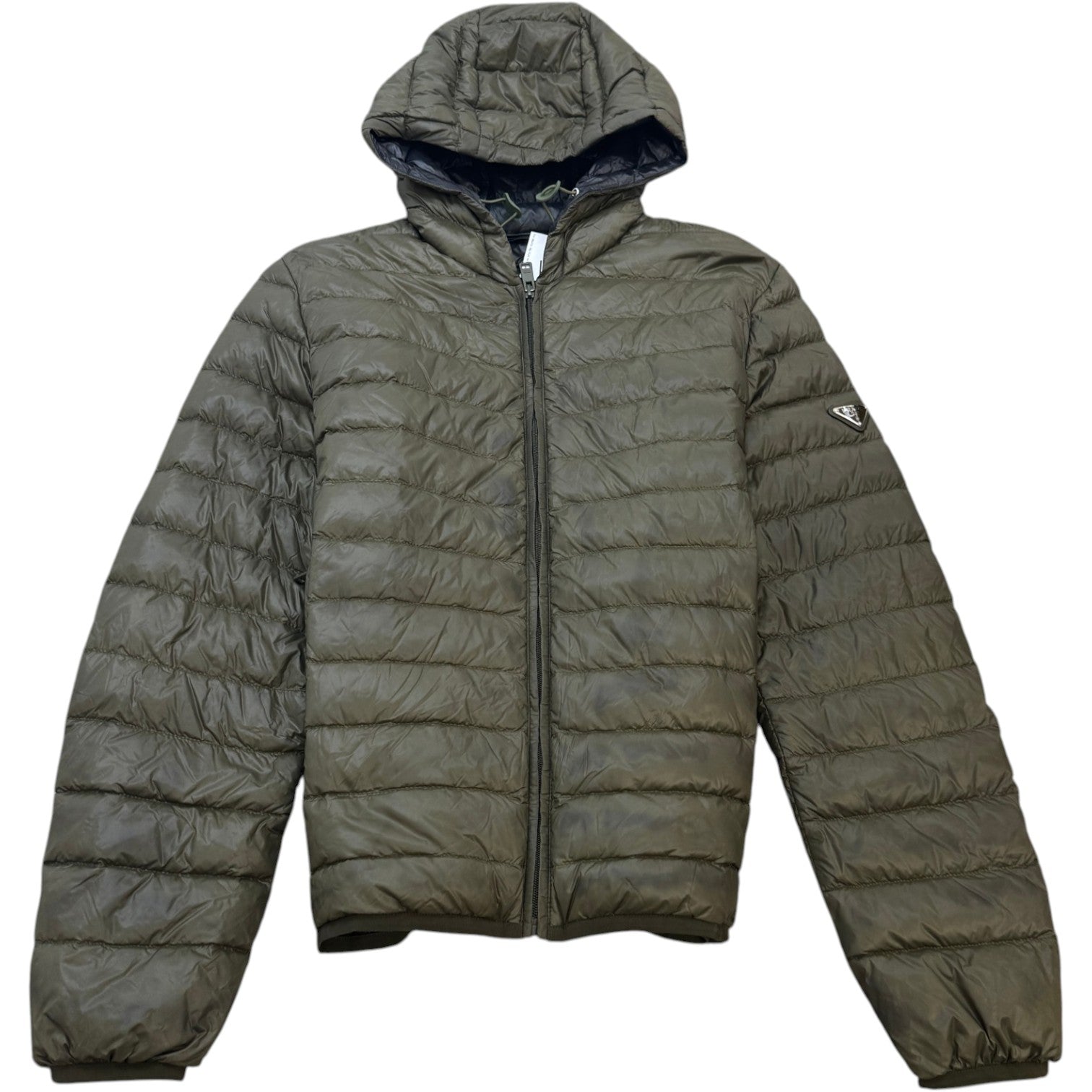 Men's Plaque Logo Down Jacket Green Size IT 50 / L - Photo 1