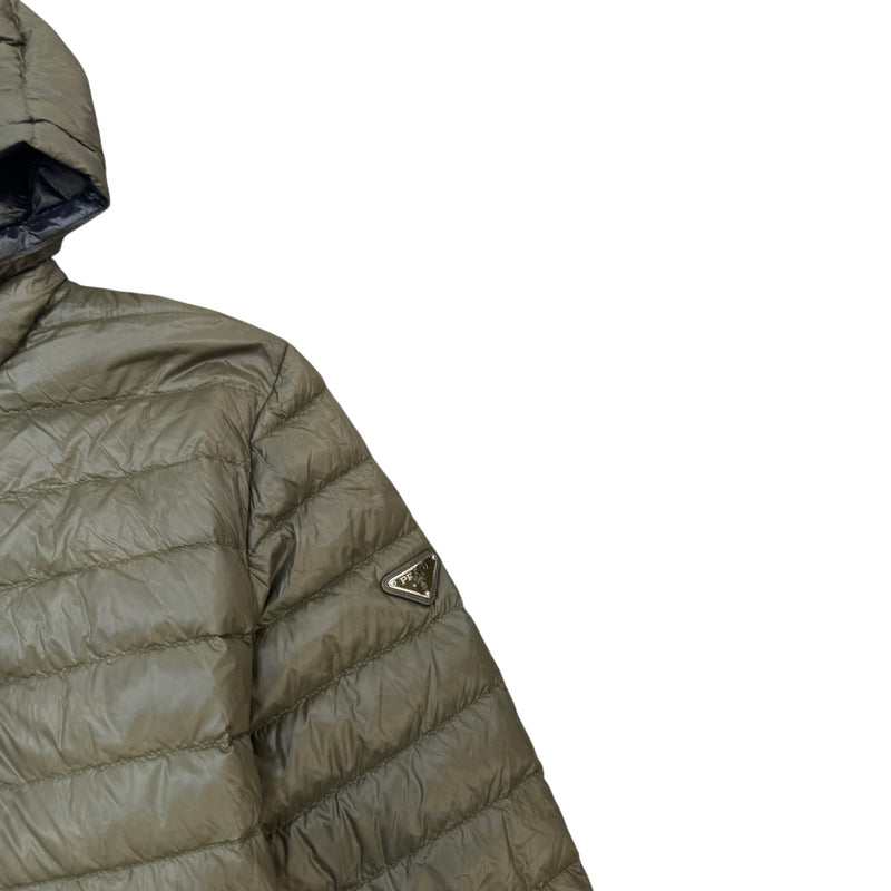 Men's Plaque Logo Down Jacket Green Size IT 50 / L