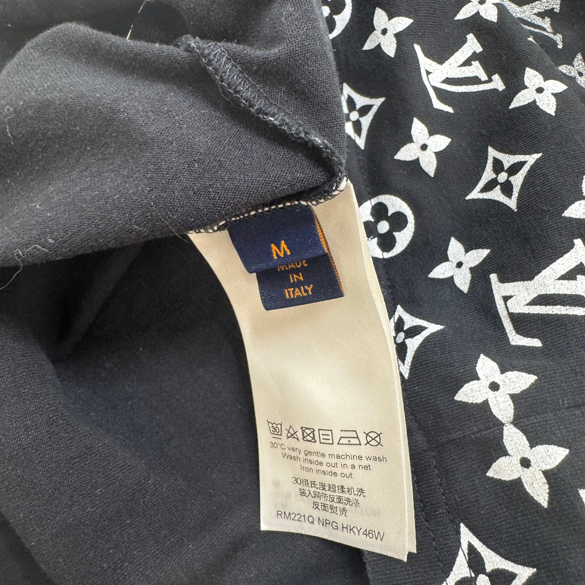 Men's Monogram Gradient T-Shirt Black Size M - Photo 5