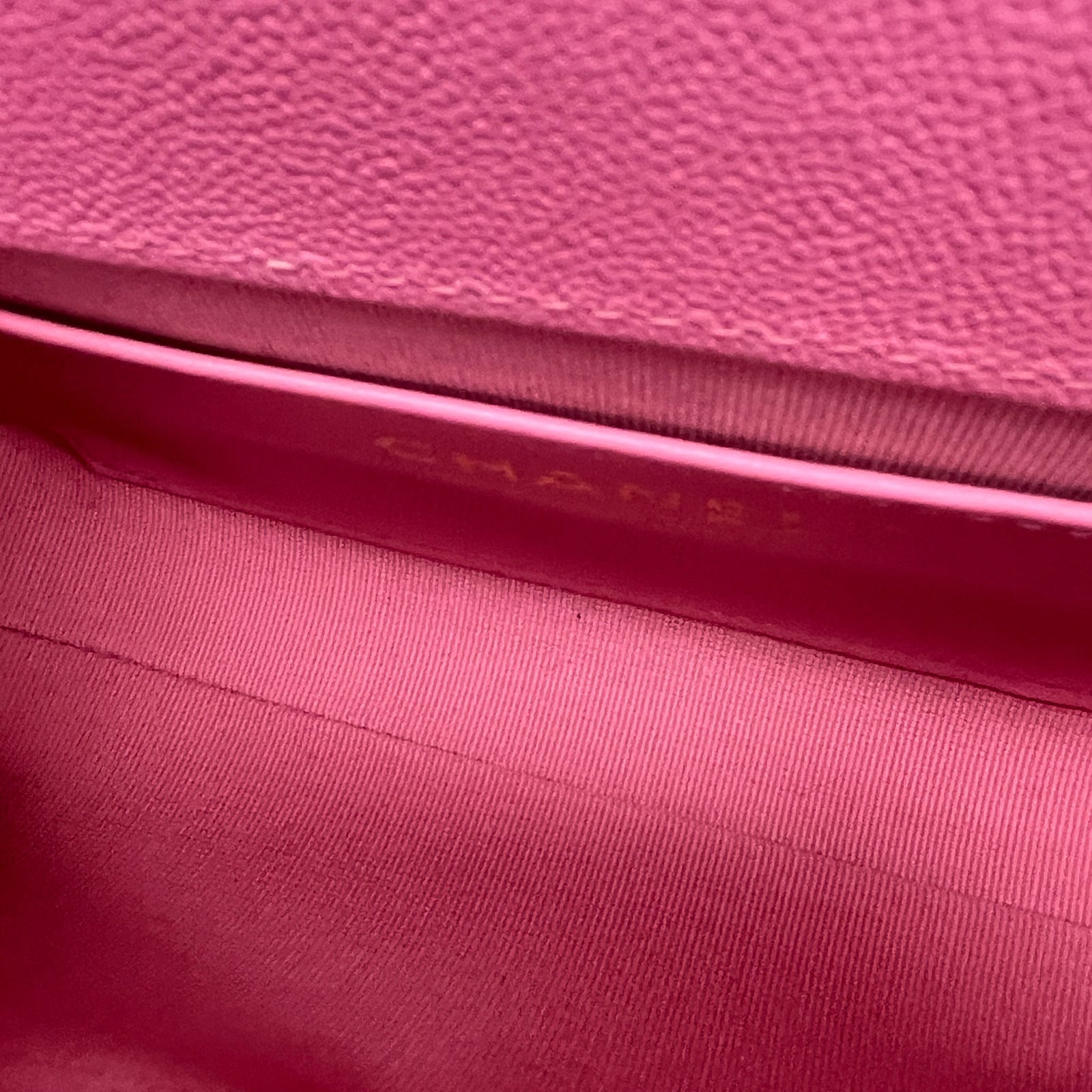 Women's Small Caviar Leather Flap Bag Pink - Photo 13