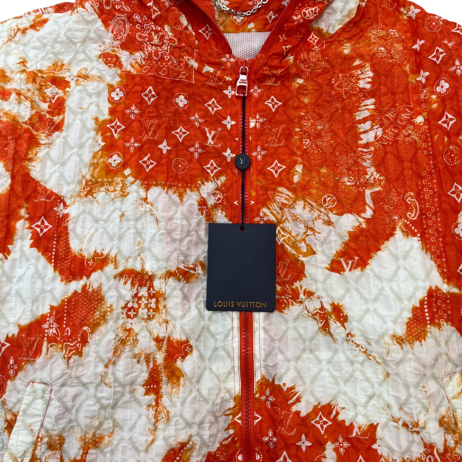 Men's Monogram Bandana Windbreaker Orange Size M - Photo 6