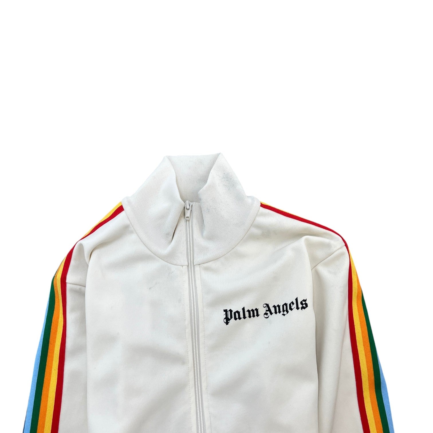 Men's Logo Print Track Jacket White Size XS - Photo 5