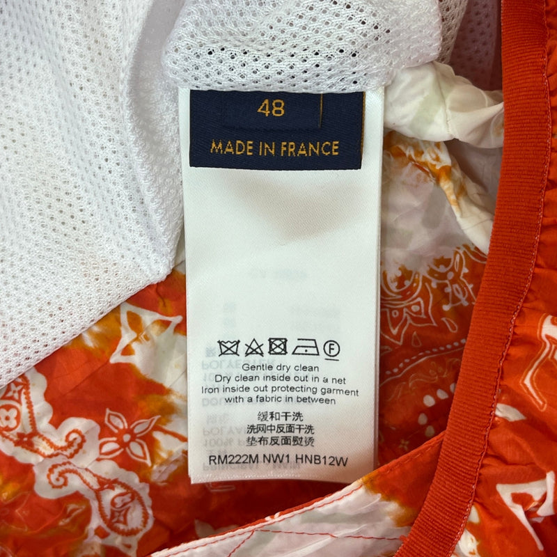 Men's Monogram Bandana Windbreaker Orange Size M