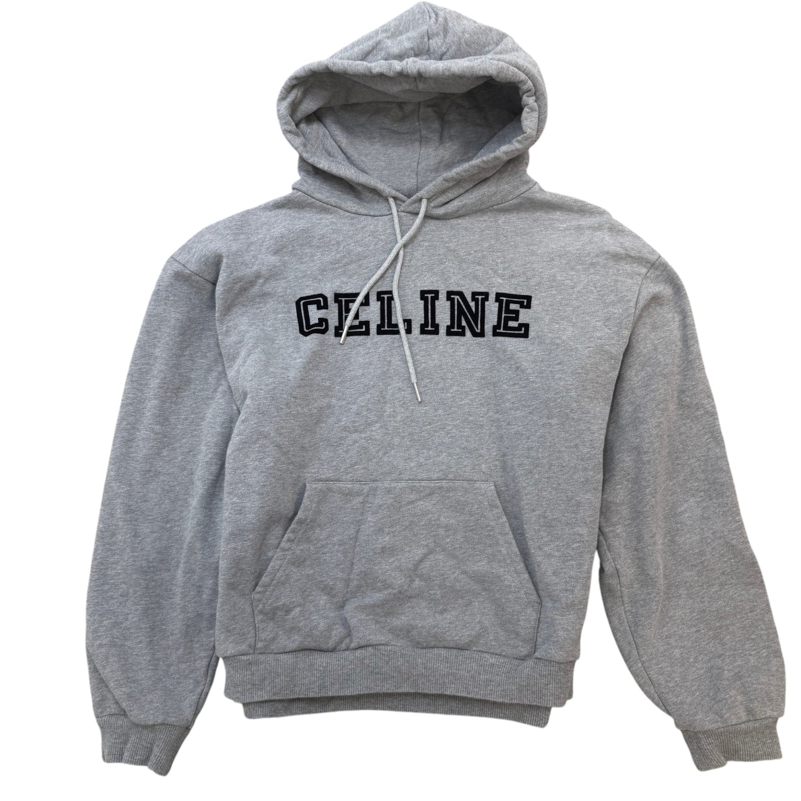 Men's Logo Patch Hoodie Grey Size M - Photo 1