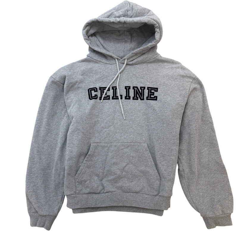 Men's Logo Patch Hoodie Grey Size M