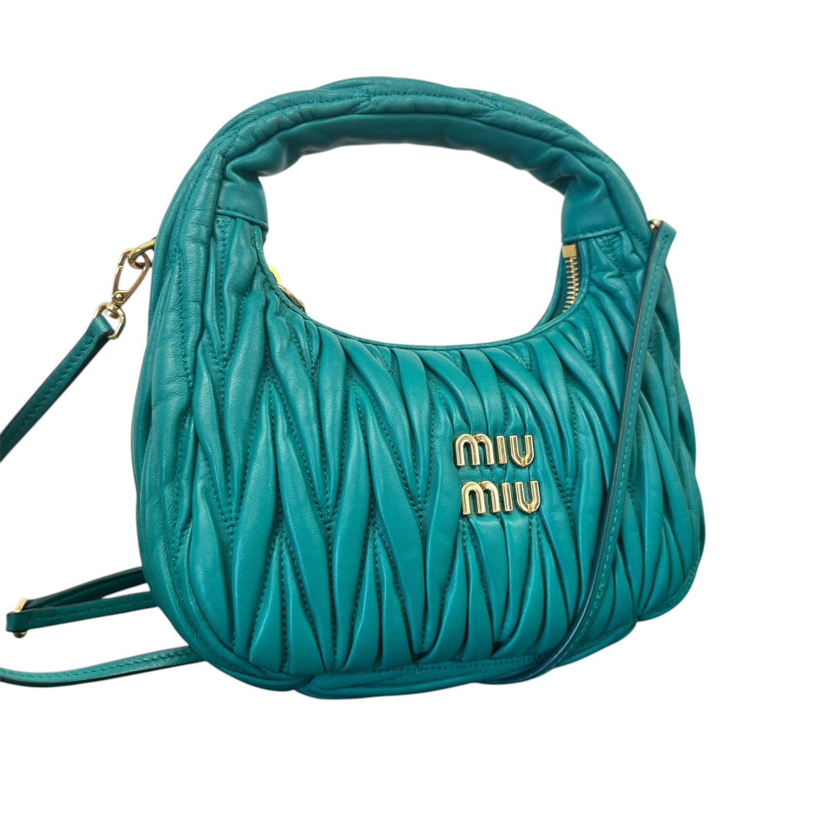 Women's Wander Matelassé Nappa Bag Green - Photo 5