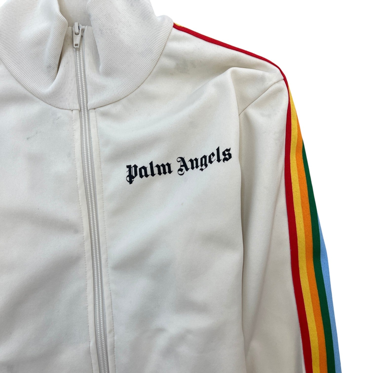 Men's Logo Print Track Jacket White Size XS - Photo 6
