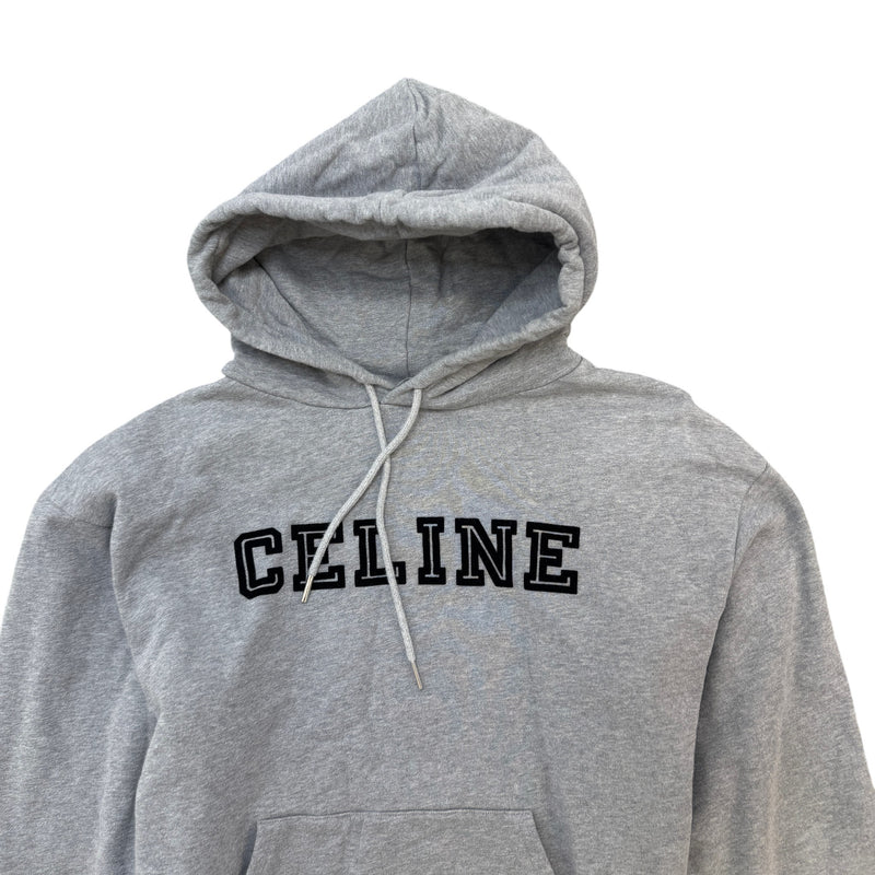 Men's Logo Patch Hoodie Grey Size M