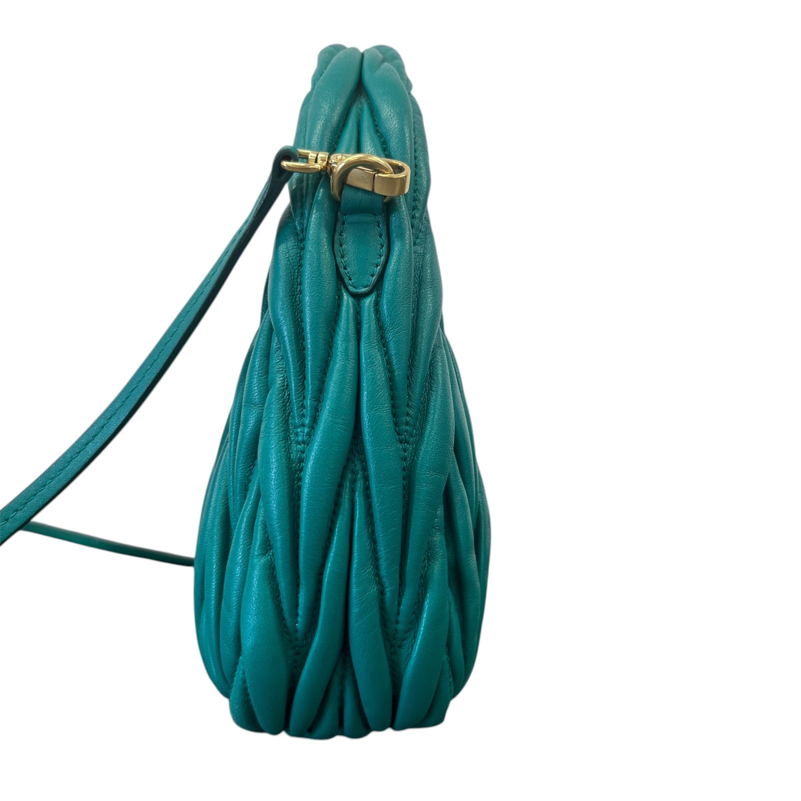 Women's Wander Matelassé Nappa Bag Green - Photo 8