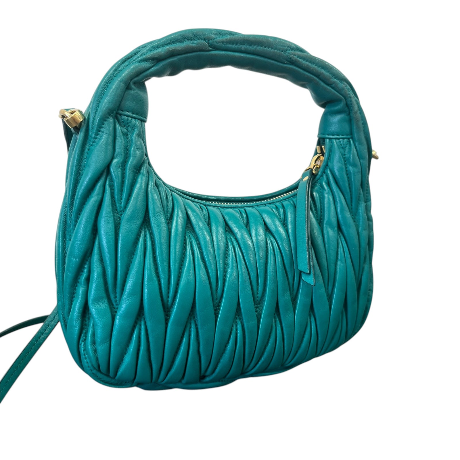 Women's Wander Matelassé Nappa Bag Green - Photo 3