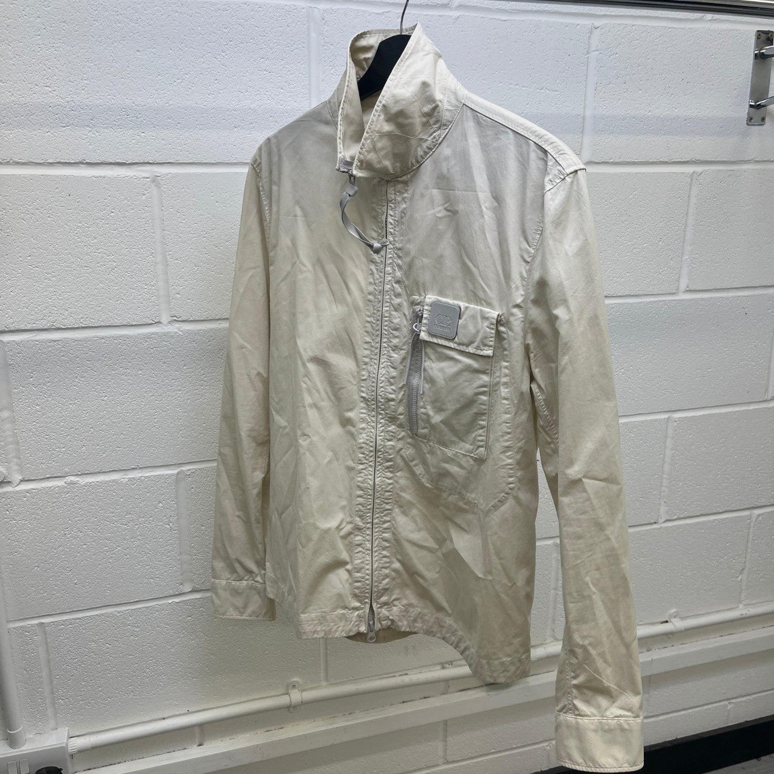 Men's Gabardine Metropolis OverShirt Beige Size M - Photo 9