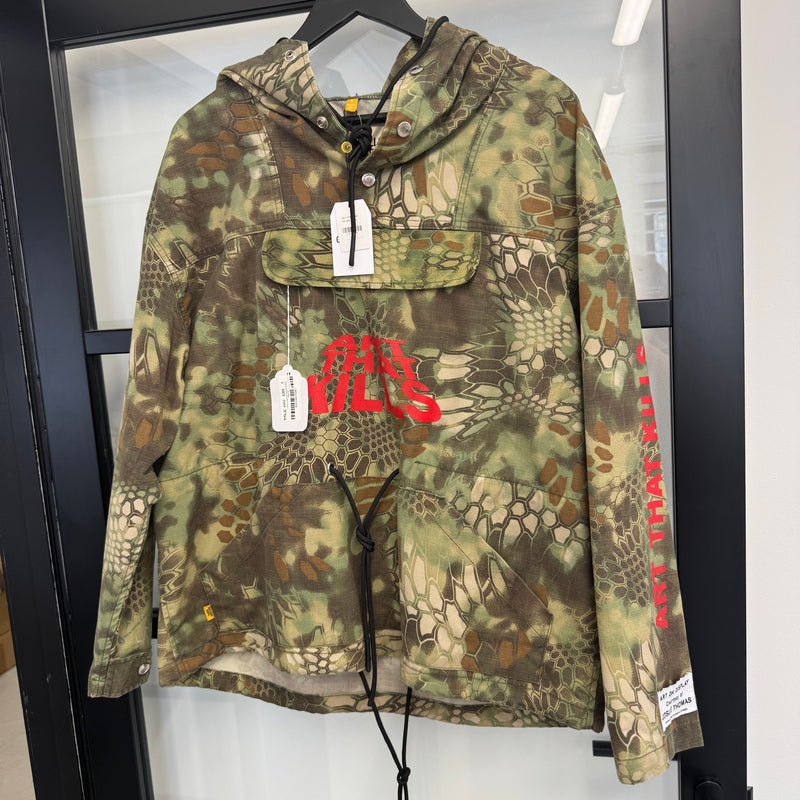 Men's ATK Anorak Forest Camo Hoodie Green Size S