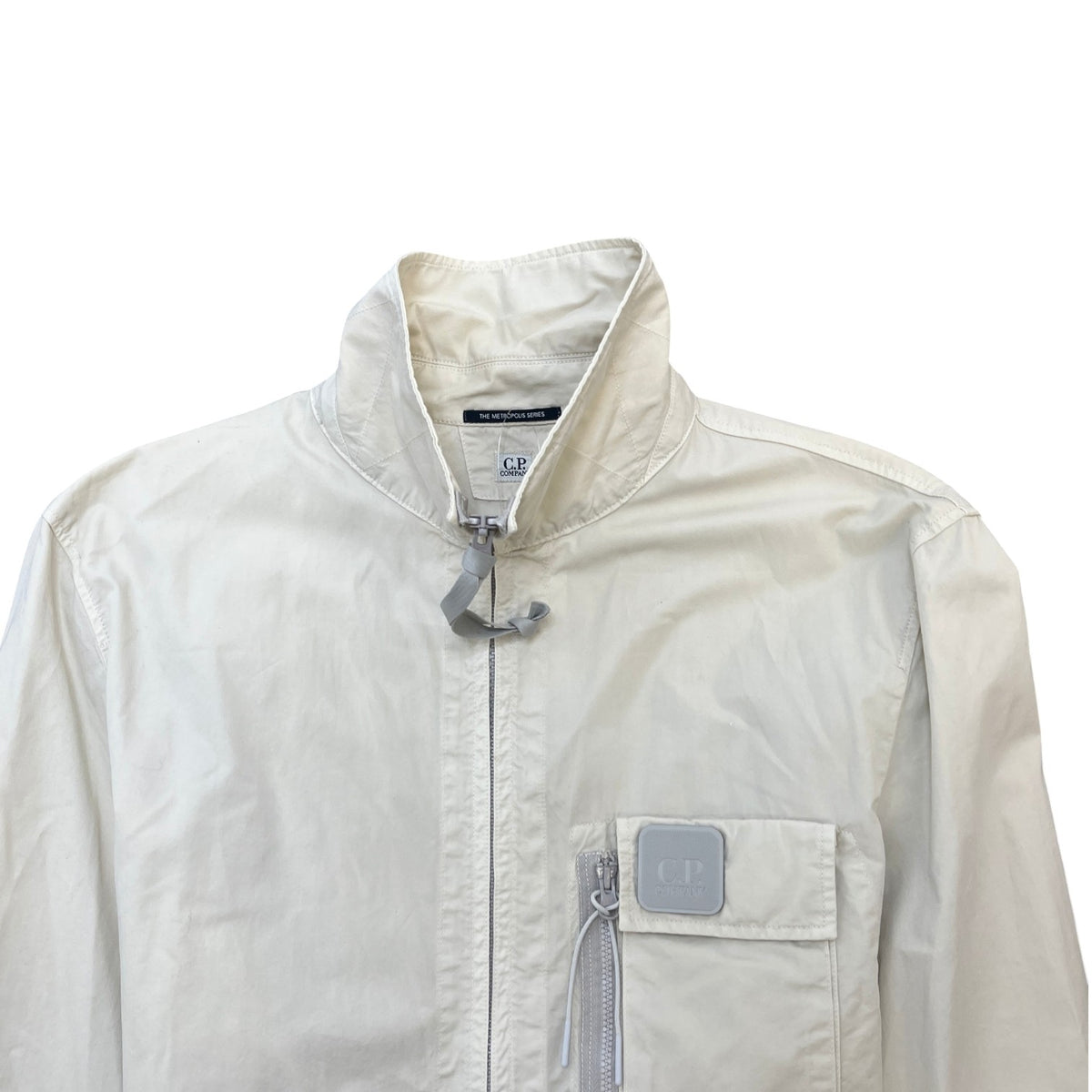 Men's Gabardine Metropolis OverShirt Beige Size M - Photo 5