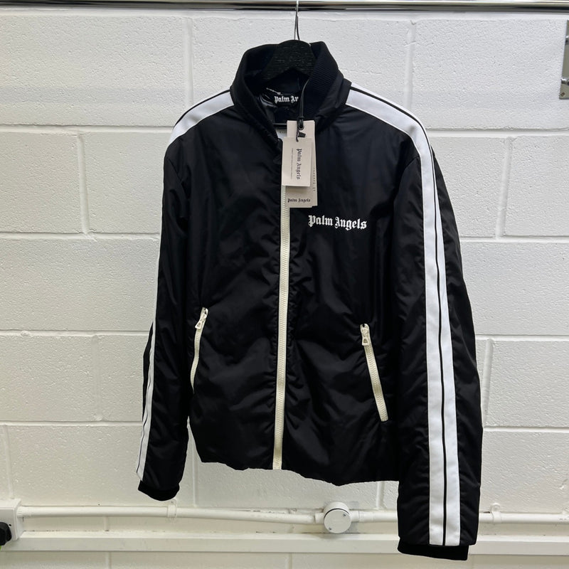 Men's Logo Print Lightweight Puffer Jacket Black Size XL