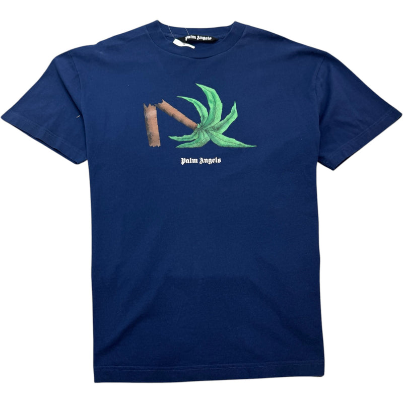 Men's Broken Palm T-Shirt Blue Size XXL