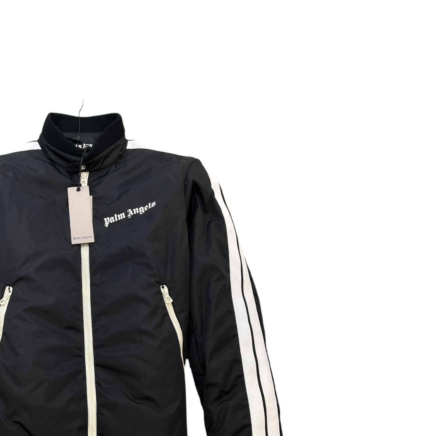 Men's Logo Print Lightweight Puffer Jacket Black Size XL - Photo 3