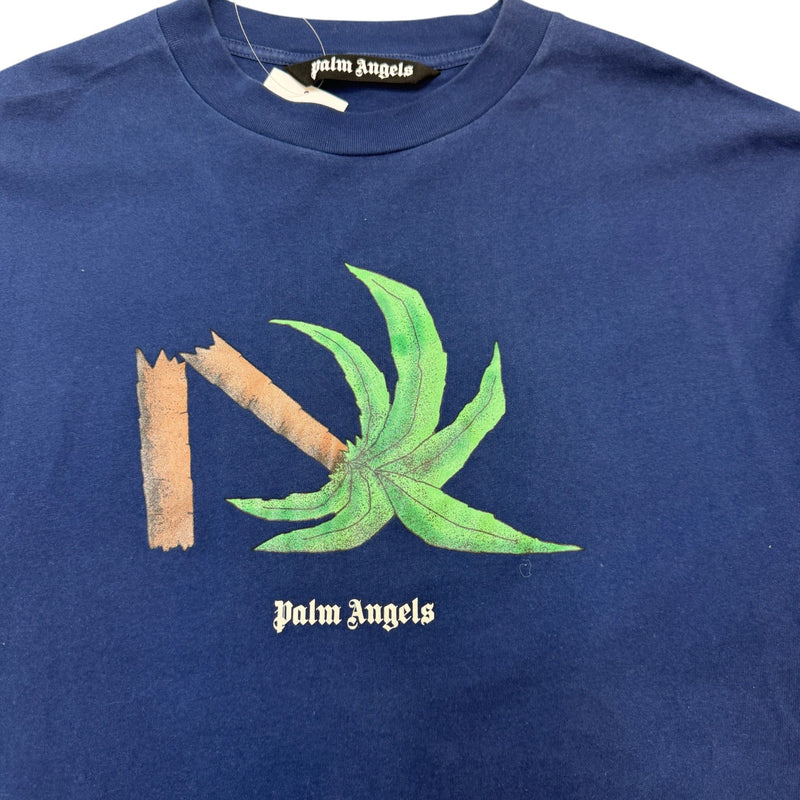 Men's Broken Palm T-Shirt Blue Size XXL